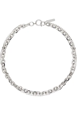 Justine Clenquet Silver Dana Crystal Necklace