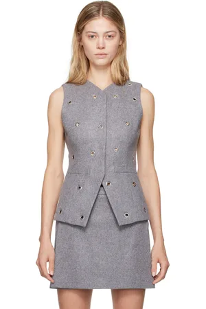 Msgm Gray Studs Vest