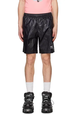 Vetements Black Oval Logo Swim Shorts