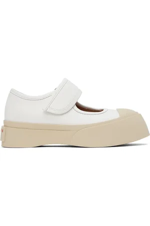 Marni White Mary Jane Ballerina Flats