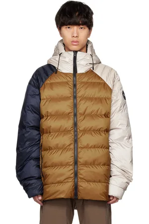 Canada Goose Tan & Navy Legacy Reversible Down Jacket