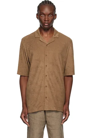 Sunspel Brown Towelling Shirt
