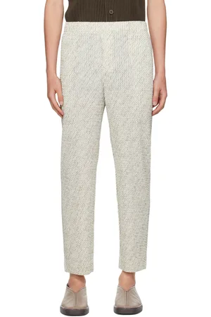 Issey Miyake Off-White Diagonals Trousers