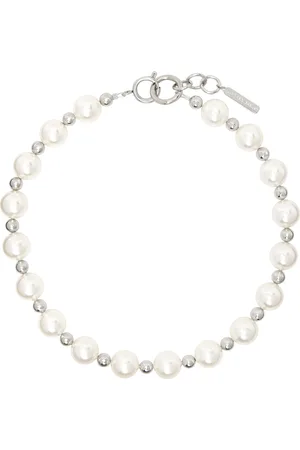 Justine Clenquet Silver & White Emma Choker