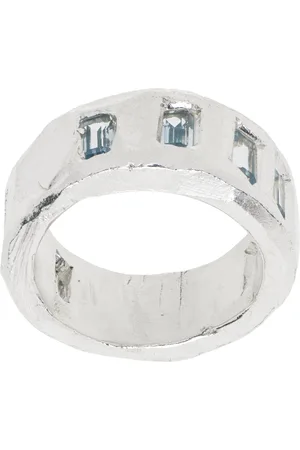 The Ouze Silver Aquamarine Morris Ring
