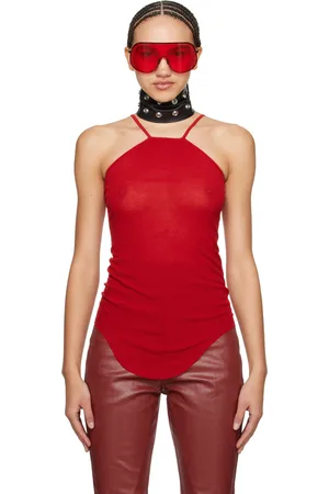 Rick Owens Red Skorpio Tank Top