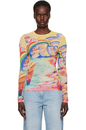 Casablanca Multicolor Printed Mesh T-shirt