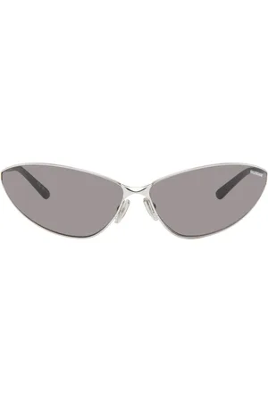Balenciaga Silver Razor Cat Eye Sunglasses