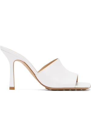 Bottega Veneta White Stretch Heeled Sandals