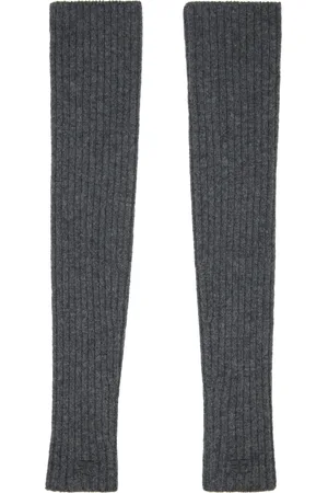 Courrèges Gray Ribbed Wool Arm Warmers