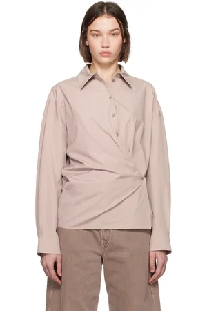 LEMAIRE Pink Straight Collar Twisted Shirt