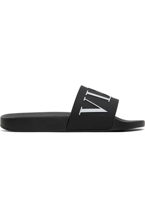 VALENTINO GARAVANI Black VLTN Slides