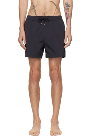 Paul Smith Black Artist Stripe Swim Shorts