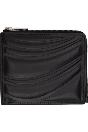 MUGLER Black Embossed Spiral Wallet