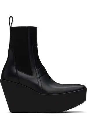 Rick Owens Black Sliver Platform Beatle Boots