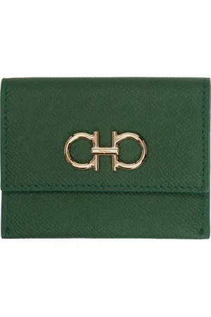 Salvatore Ferragamo Green Gancini Wallet