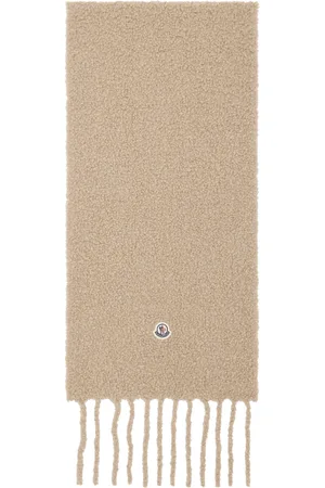 Moncler Beige Fringed Scarf