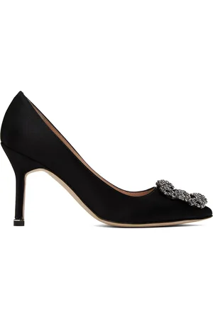Manolo Blahnik Black Hangisi Heels