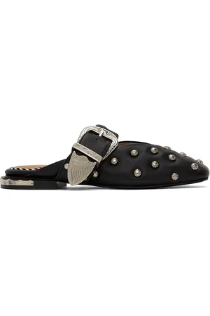 TOGA PULLA Black Studded Slippers