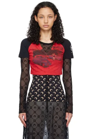 Marine Serre Red & Black Regenerated T-Shirt