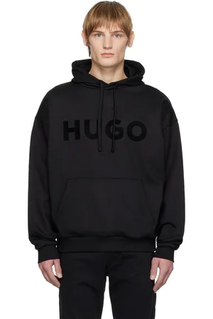 HUGO BOSS Black Logo Bonded Hoodie