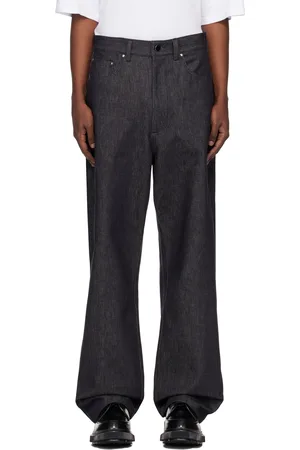 LOWNN Navy Wide-Leg Jeans