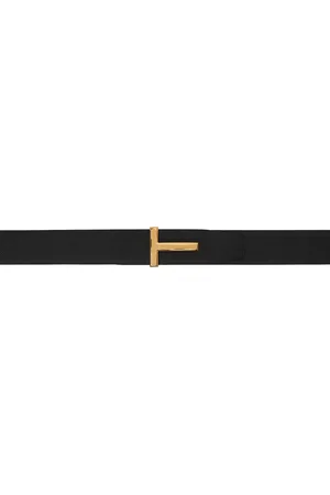 Tom Ford Black & Navy T Icon Reversible Belt