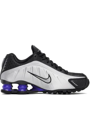 Nike Black & Silver Shox R4 Sneakers