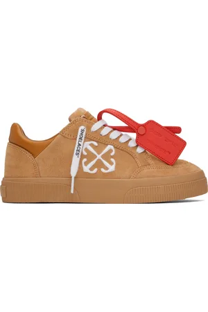 OFF-WHITE Beige Leather Vulcanized Sneakers