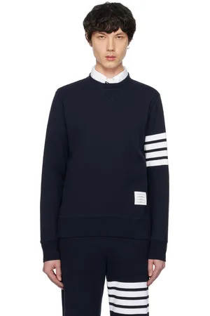 Thom Browne Navy Classic Loopback 4-Bar Sweatshirt