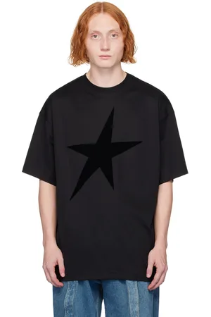 MUGLER Black Velvet Star T-Shirt