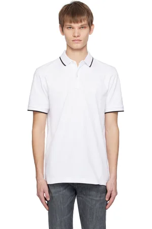 HUGO BOSS White Slim-Fit Polo