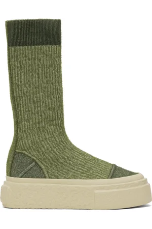 Maison Margiela Green Calzino Maglia Sneakers