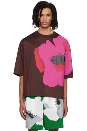 VALENTINO Burgundy Flower T-Shirt