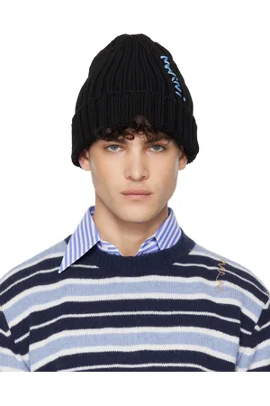 Marni Black Cotton Beanie