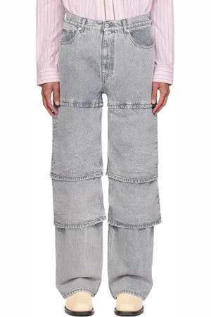 Y / PROJECT Gray Layered Jeans