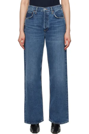 AGOLDE Navy Low Slung Baggy Jeans