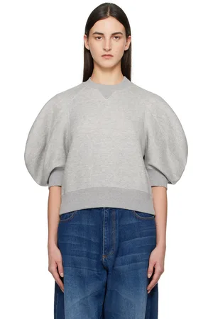 SACAI Gray Sponge Sweat Sweatshirt