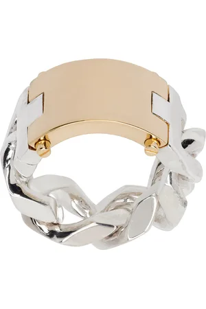 Bottega Veneta Gold & Silver Curb Chain Ring
