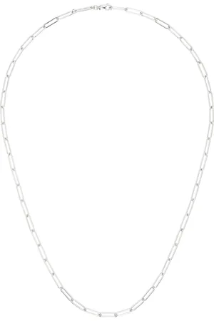 TOM WOOD Silver Box Chain Necklace