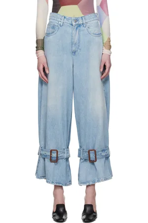 J.W.Anderson Blue Buckled Cuff Jeans
