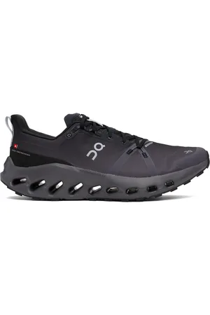 On Running Black & Gray Cloudsurfer Trail Waterproof Sneakers