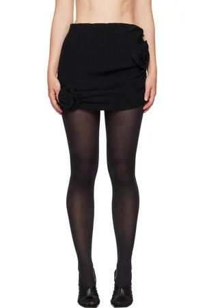 MAGDA BUTRYM Black Rose Miniskirt