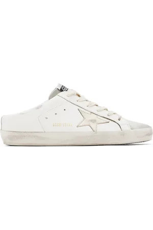 Golden Goose White & Gray Super-Star Sabots Sneakers