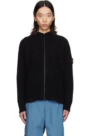 Stone Island Black Hooded Cardigan