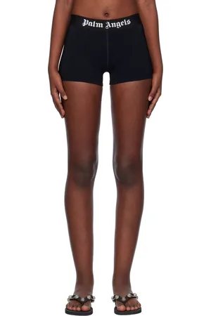 Palm Angels Black Classic Logo Sport Shorts
