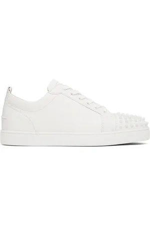 Christian Louboutin White Louis Junior Spikes Low-Top Sneakers