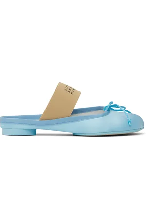 Maison Margiela Blue Satin Ballerina Mules