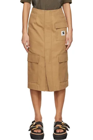 SACAI Beige Carhartt WIP Edition Midi Skirt