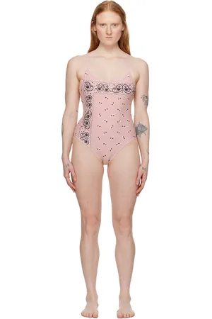 Palm Angels Pink Paisley Swimsuit